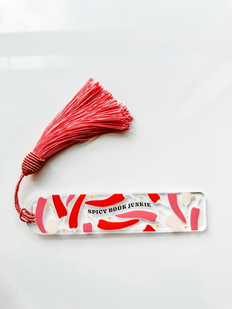 Spicy Book Junkie Acrylic Bookmark
