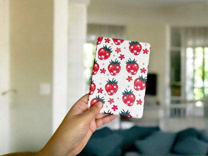 Disco Strawberries Kindle Case with Clear Back and Handle