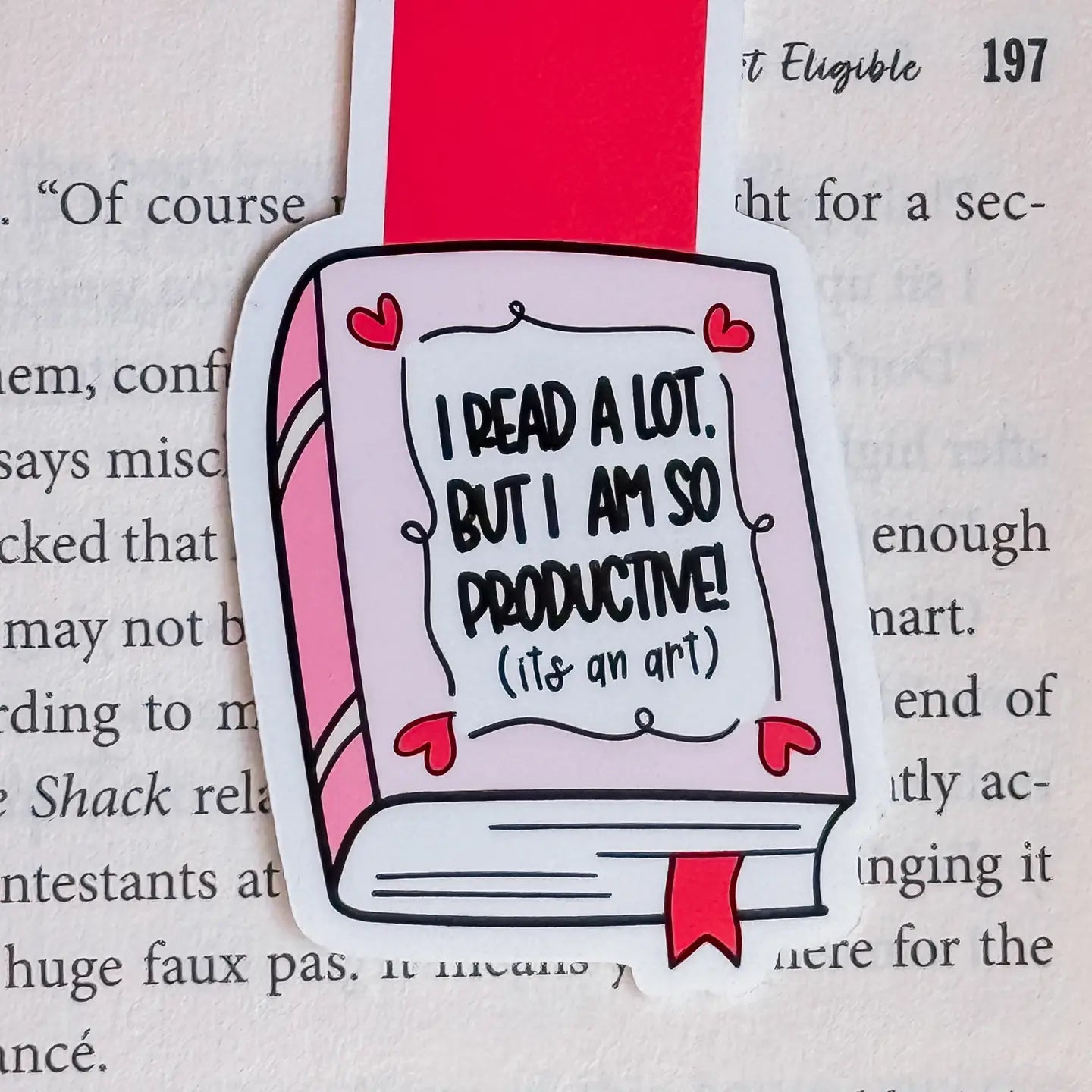 I Read A lot Magnetic Bookmark