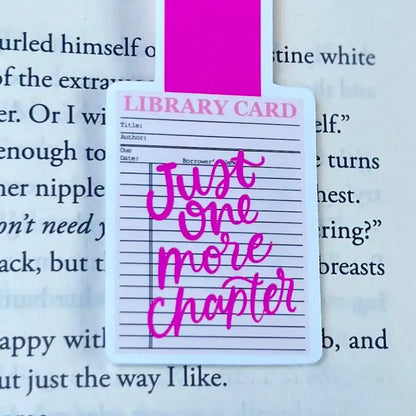 Just One More Chapter Magnetic Bookmark