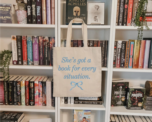 She's Got a Book for Every Situation Tote Bag
