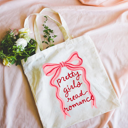 Pretty Girls Read Romance Tote Bag